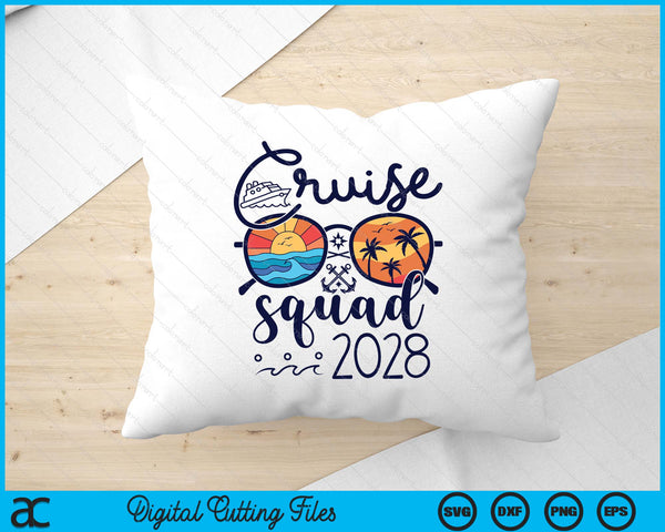Cruise Squad 2028 Vacation Group Squad Family Matching SVG PNG Digital Printable Files