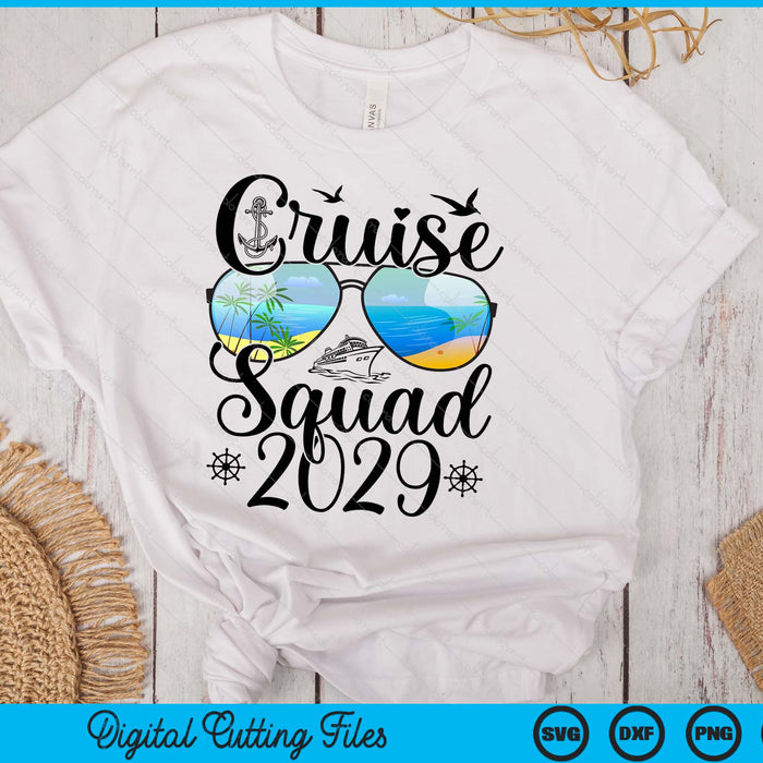 Cruise Squad 2029 Summer Vacation Matching Family Cruise SVG PNG Digital Printable Files