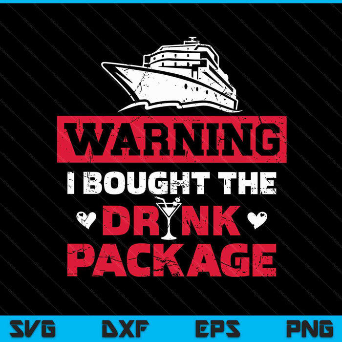 Cruise drinking package SVG PNG Digital Cutting Files