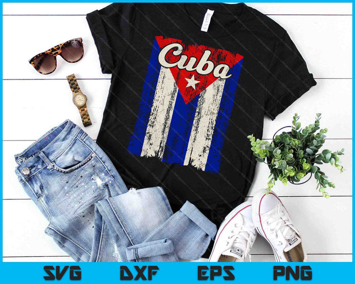 Cuban Flag Shirt Cuba Bandera Cubana Patriotic SVG PNG Digital Printable Files