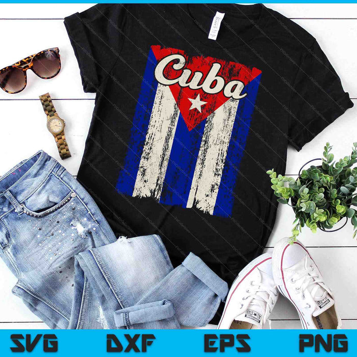 Cuban Flag Shirt Cuba Bandera Cubana Patriotic SVG PNG Digital Printable Files