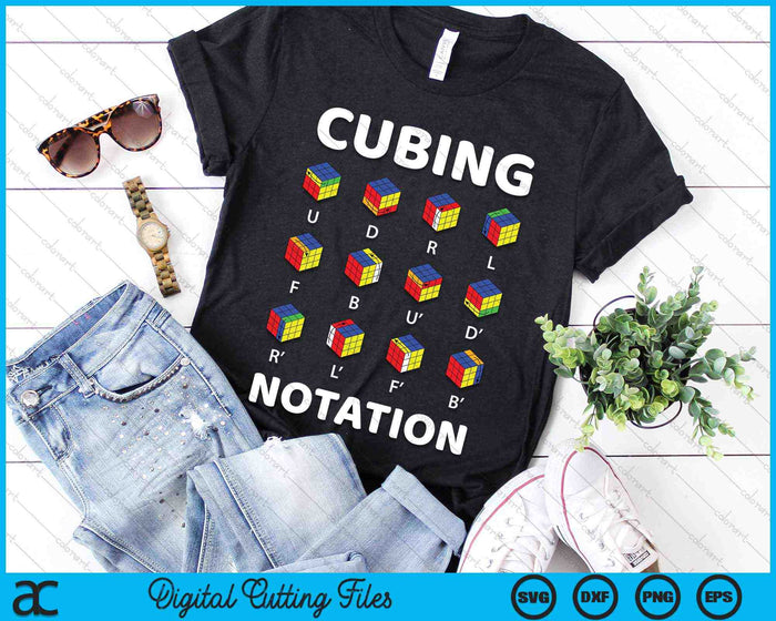 Cubing Notation Funny Speed Cubing Math SVG PNG Digital Cutting Files