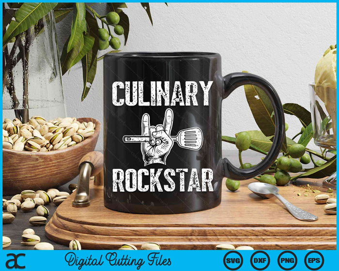 Culinary Rockstar Funny Culinary Chef Cook Culinary Lover SVG PNG Digital Cutting Files