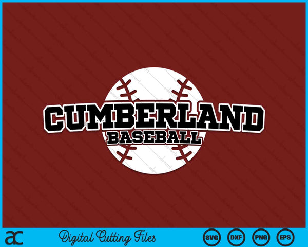 Cumberland Baseball Block Font SVG PNG Digital Cutting Files