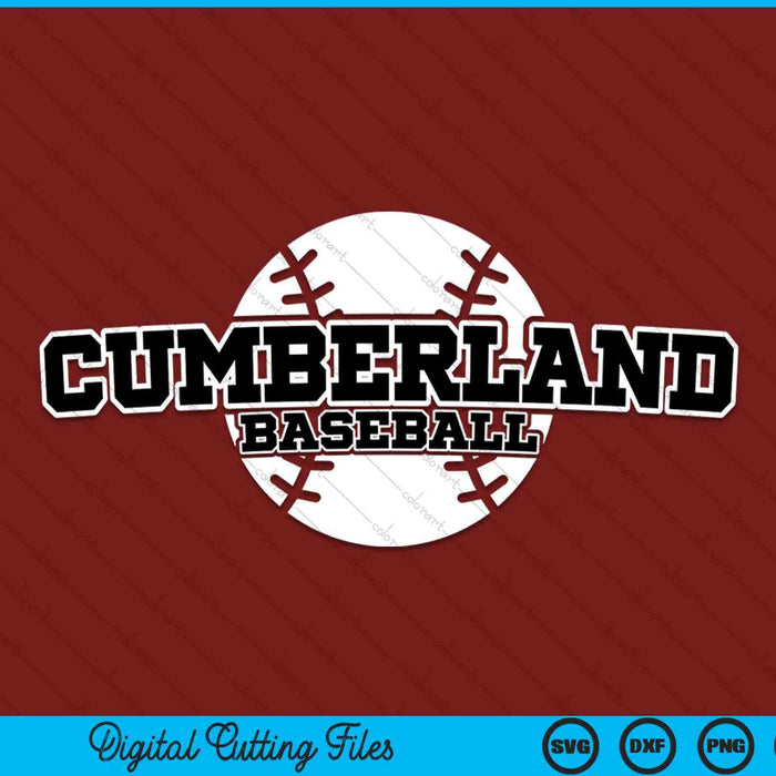 Cumberland baseball block font SVG cut file