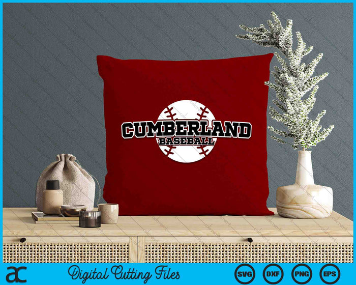 Cumberland honkbal blok lettertype SVG PNG digitale snijbestanden