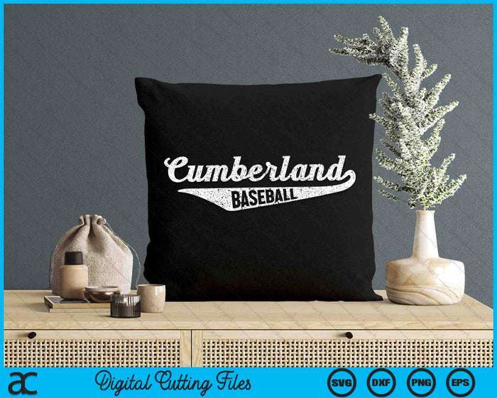 Cumberland honkbal Script Vintage noodlijdende SVG PNG digitale snijbestanden