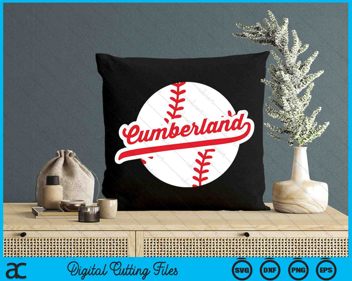 Cumberland honkbal Vintage Cumberland trots liefde stad rode SVG PNG digitale snijden-bestanden