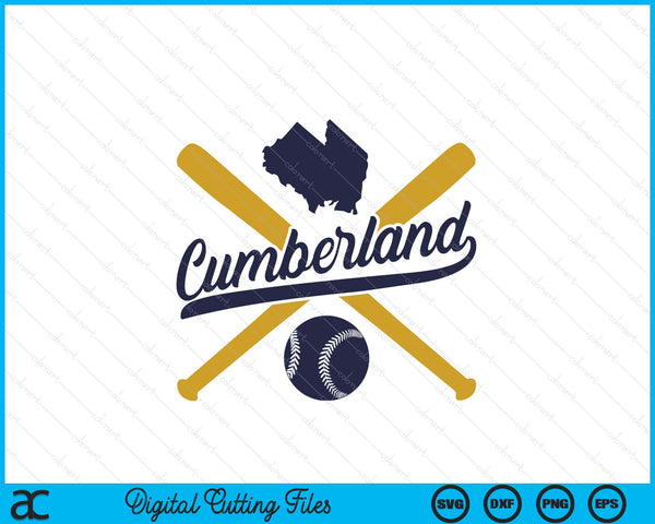 Cumberland Baseball Vintage Wisconsin Pride Love City SVG PNG Digital Cutting Files