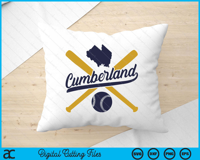 Cumberland Baseball Vintage Wisconsin Pride Love City SVG PNG Digital Cutting Files