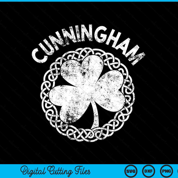 Cunningham Irish family name Celtic SVG cut file