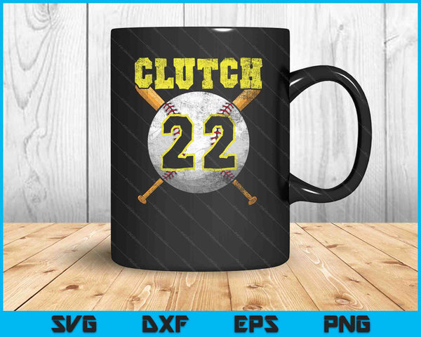 Cutch 22 Diseño de béisbol deportivo para fanáticos de Pittsburgh SVG PNG Archivos