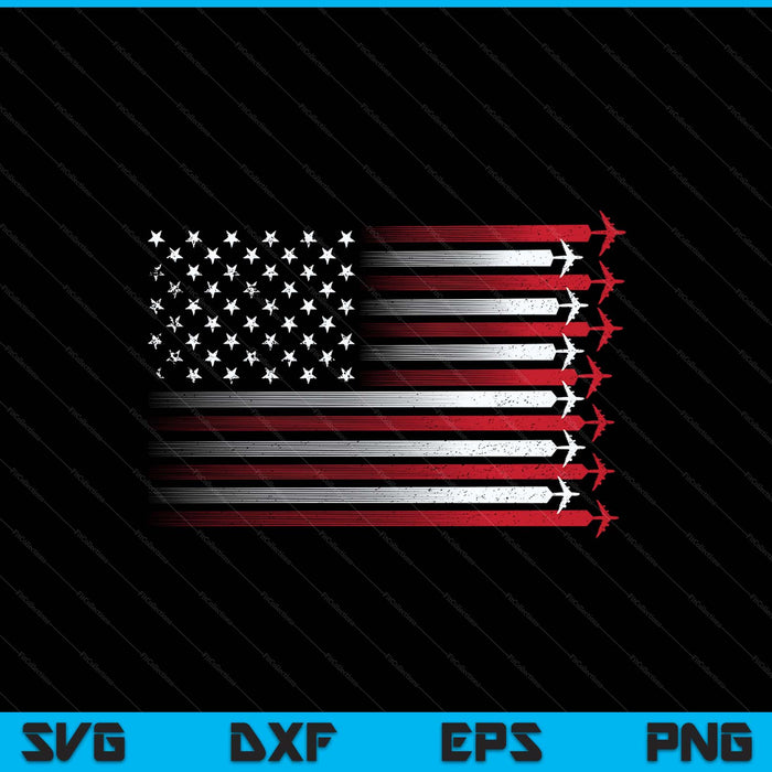 Cute airplane pilot art for aviation 4th of July SVG cut file