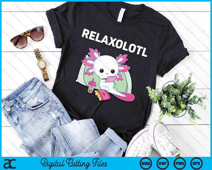 Cute Axolotl Lover Mexican Salamander Relaxolotl SVG PNG Digital Printable Files