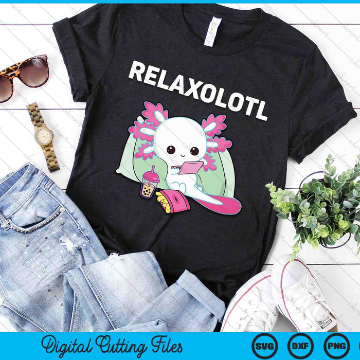 Cute Axolotl Lover Mexican Salamander Relaxolotl SVG PNG Digital Printable Files