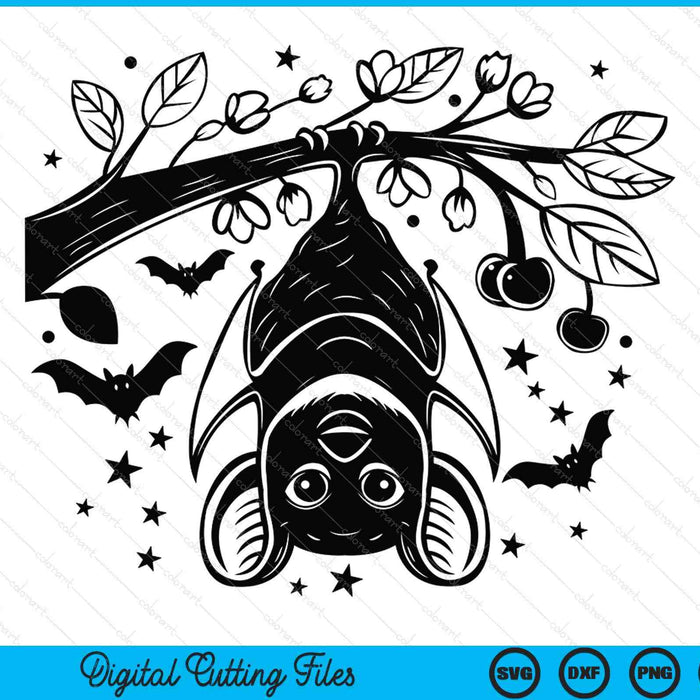 Cute Bat Kawaii Halloween Baby Bat SVG PNG Digital Printable Files