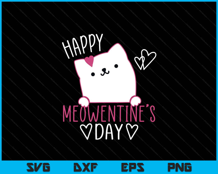 Cute Cat Valentines Day Shirt For Girls Kitty Quote SVG PNG Digital Printable Files