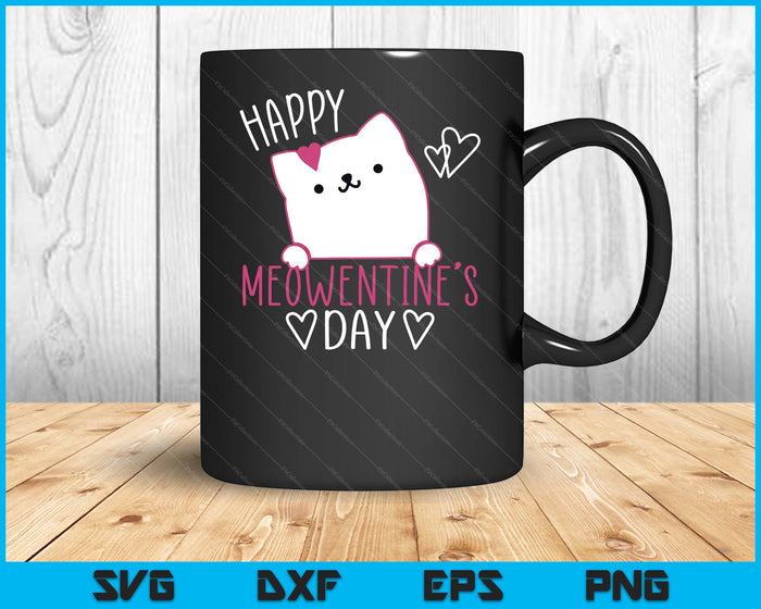 Cute Cat Valentines Day Shirt For Girls Kitty Quote SVG PNG Digital Printable Files