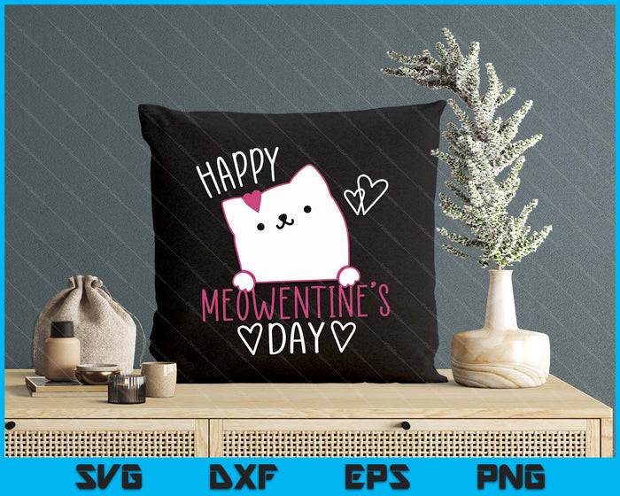 Cute Cat Valentines Day Shirt For Girls Kitty Quote SVG PNG Digital Printable Files