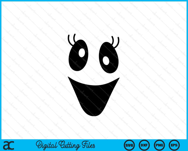 Cute Female Ghost Face Outfit for Halloween Costumes SVG PNG Digital Cutting Files