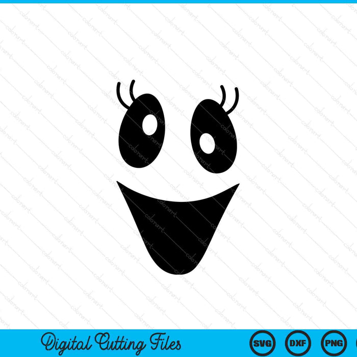 Cute Female Ghost Face Outfit for Halloween Costumes SVG PNG Digital Cutting Files