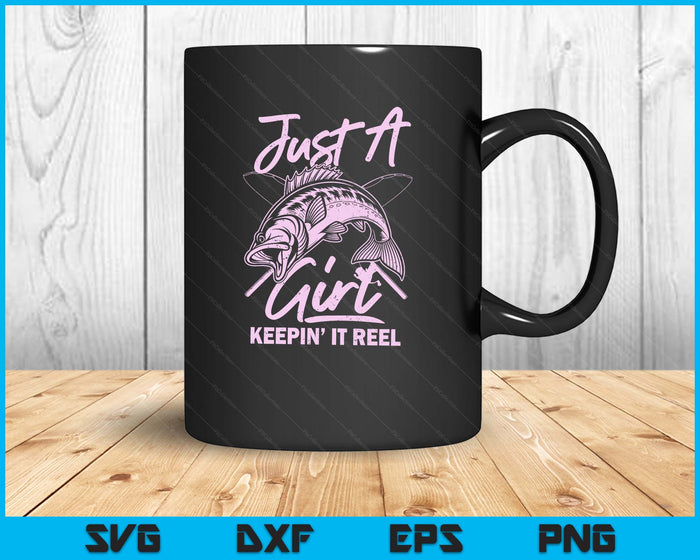 Cute Fishing Funny Keeping It Reel Purple Pink SVG PNG Digital Printable Files