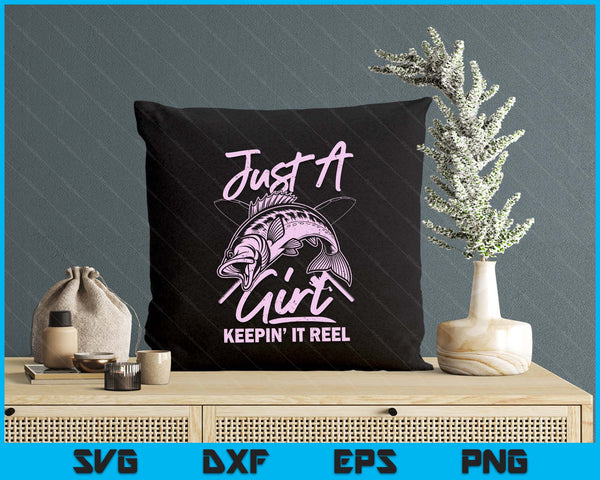 Cute Fishing Funny Keeping It Reel Purple Pink SVG PNG Digital Printable Files