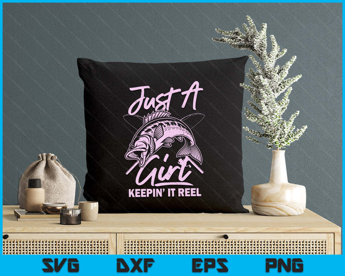 Cute Fishing Funny Keeping It Reel Purple Pink SVG PNG Digital Printable Files