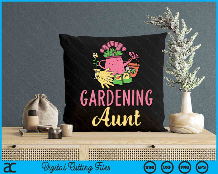 Schattig tuinieren tante cadeau moestuin tuinman SVG PNG digitale snijbestanden