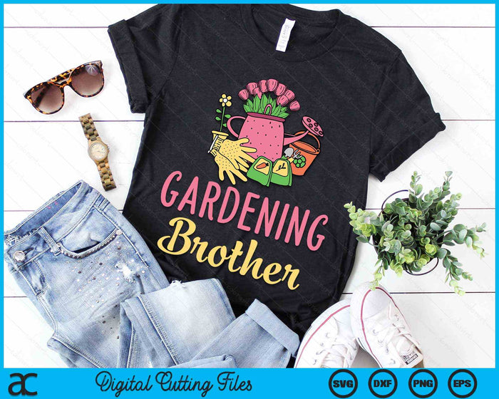 Cute Gardening Brother Vegetable Garden Gardener SVG PNG Digital Cutting Files