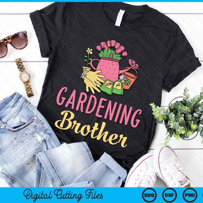 Cute Gardening Brother Vegetable Garden Gardener SVG PNG Digital Cutting Files