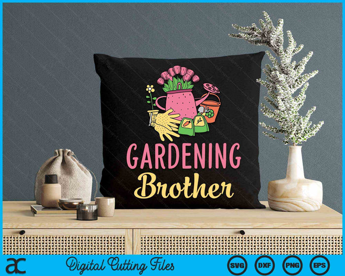 Cute Gardening Brother Vegetable Garden Gardener SVG PNG Digital Cutting Files