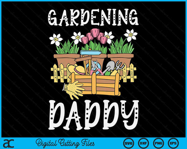 Schattig tuinieren papa moestuin tuinman SVG PNG digitale afdrukbare bestanden