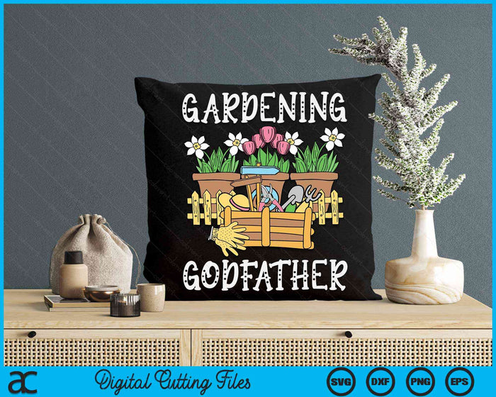 Schattig tuinieren Godfather moestuin tuinman SVG PNG digitale afdrukbare bestanden