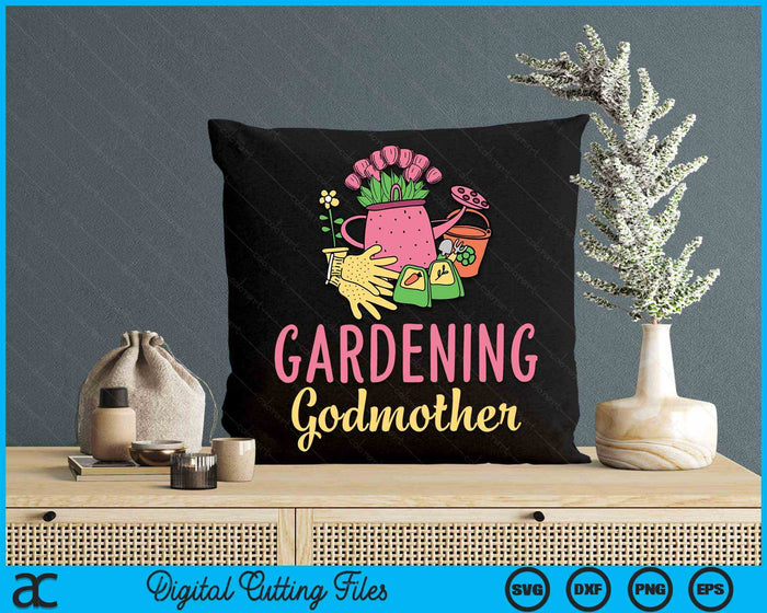 Cute Gardening Godmother Vegetable Garden Gardener SVG PNG Digital Cutting Files