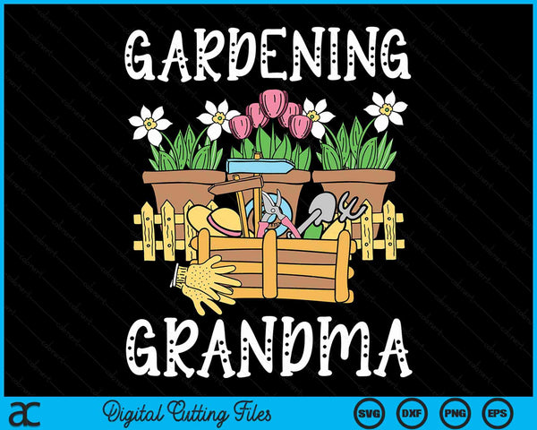 Cute Gardening Grandma Gift Vegetable Garden Gardener SVG PNG Digital Printable Files