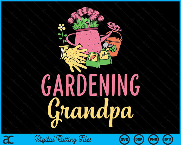 Schattig tuinieren opa moestuin tuinman SVG PNG digitale snijbestanden
