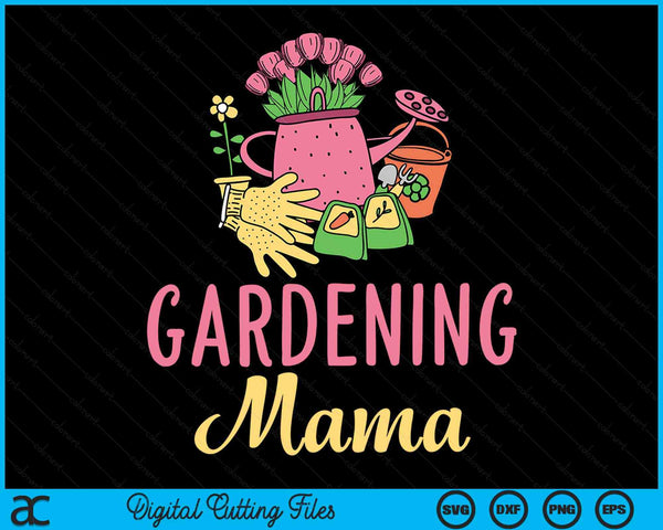 Schattig tuinieren Mama moestuin tuinman SVG PNG digitale snijbestanden