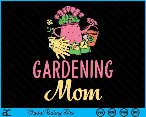 Schattig tuinieren moeder moestuin tuinman SVG PNG digitale snijbestanden
