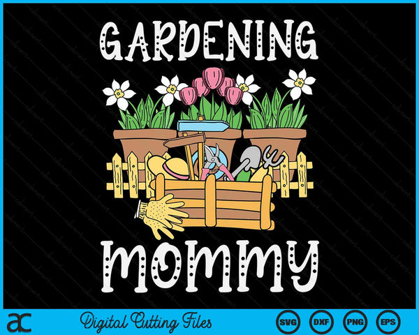 Schattig tuinieren mama moestuin tuinman SVG PNG digitale afdrukbare bestanden