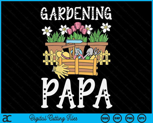 Schattig tuinieren Papa moestuin tuinman SVG PNG digitale afdrukbare bestanden