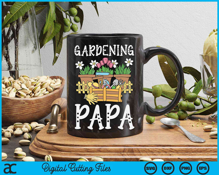 Cute Gardening Papa Vegetable Garden Gardener  SVG PNG Digital Printable Files