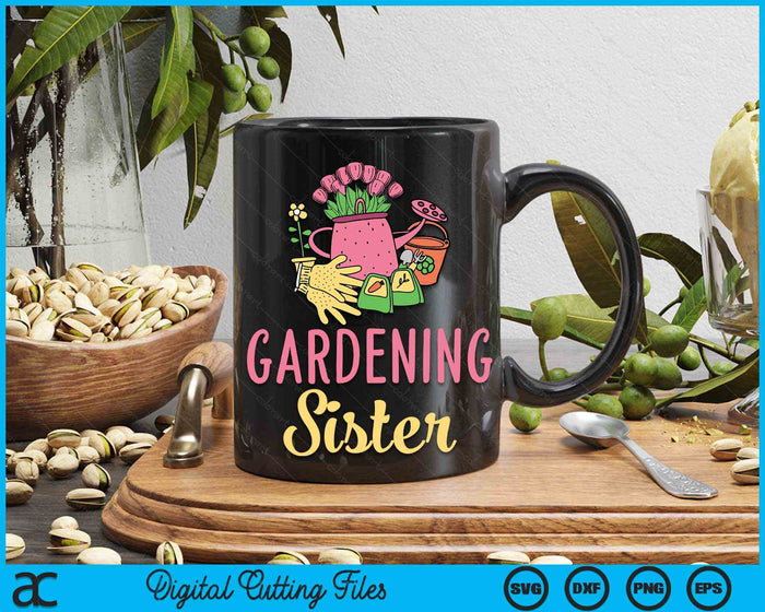 Cute Gardening Sister Vegetable Garden Gardener SVG PNG Digital Cutting Files