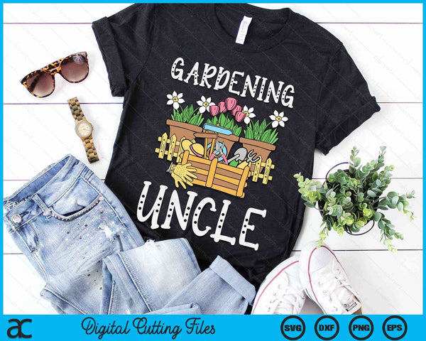 Cute Gardening Uncle Vegetable Garden Gardener SVG PNG Digital Printable Files