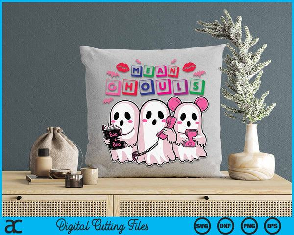 Cute Ghost Mean Ghouls Funny Halloween Costume Spooky Season SVG PNG Digital Cutting File