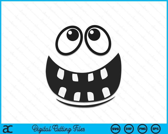 Cute Halloween Monster Face SVG PNG Digital Cutting Files