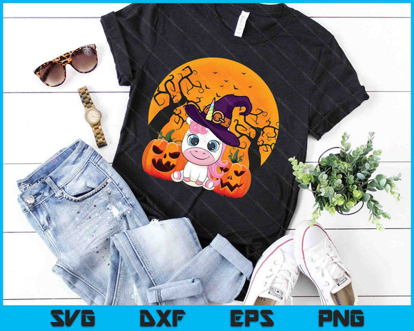 Leuke Halloween Witchy Unicorn Halloween SVG PNG digitale snijbestanden