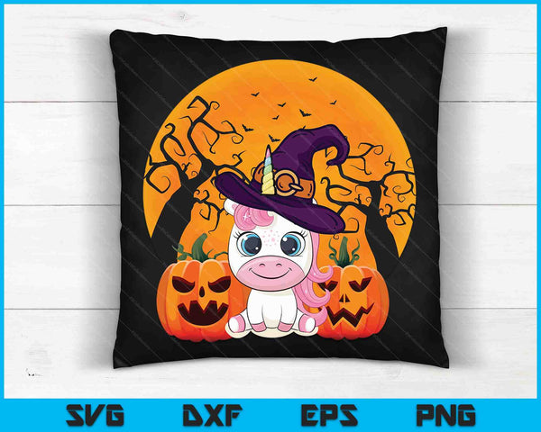 Leuke Halloween Witchy Unicorn Halloween SVG PNG digitale snijbestanden