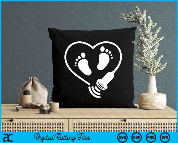 Cute Pregnancy & Obstetrics Sonographer Ultrasound Tech SVG PNG Digital Cutting Files