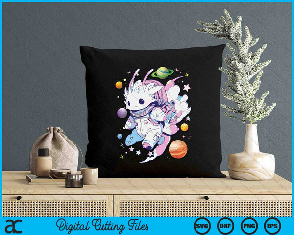 Cute Space Galaxy Axolotl Pastel Goth Aesthetic SVG PNG Digital Printable Files